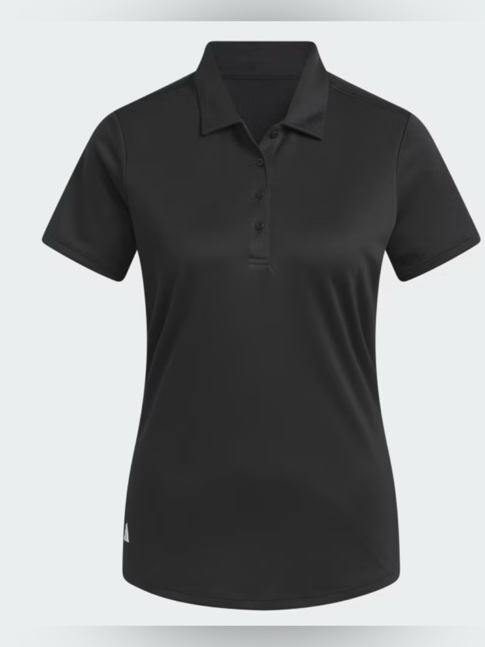 adidas Women’s Black Short-Sleeve Button-Down Polo
